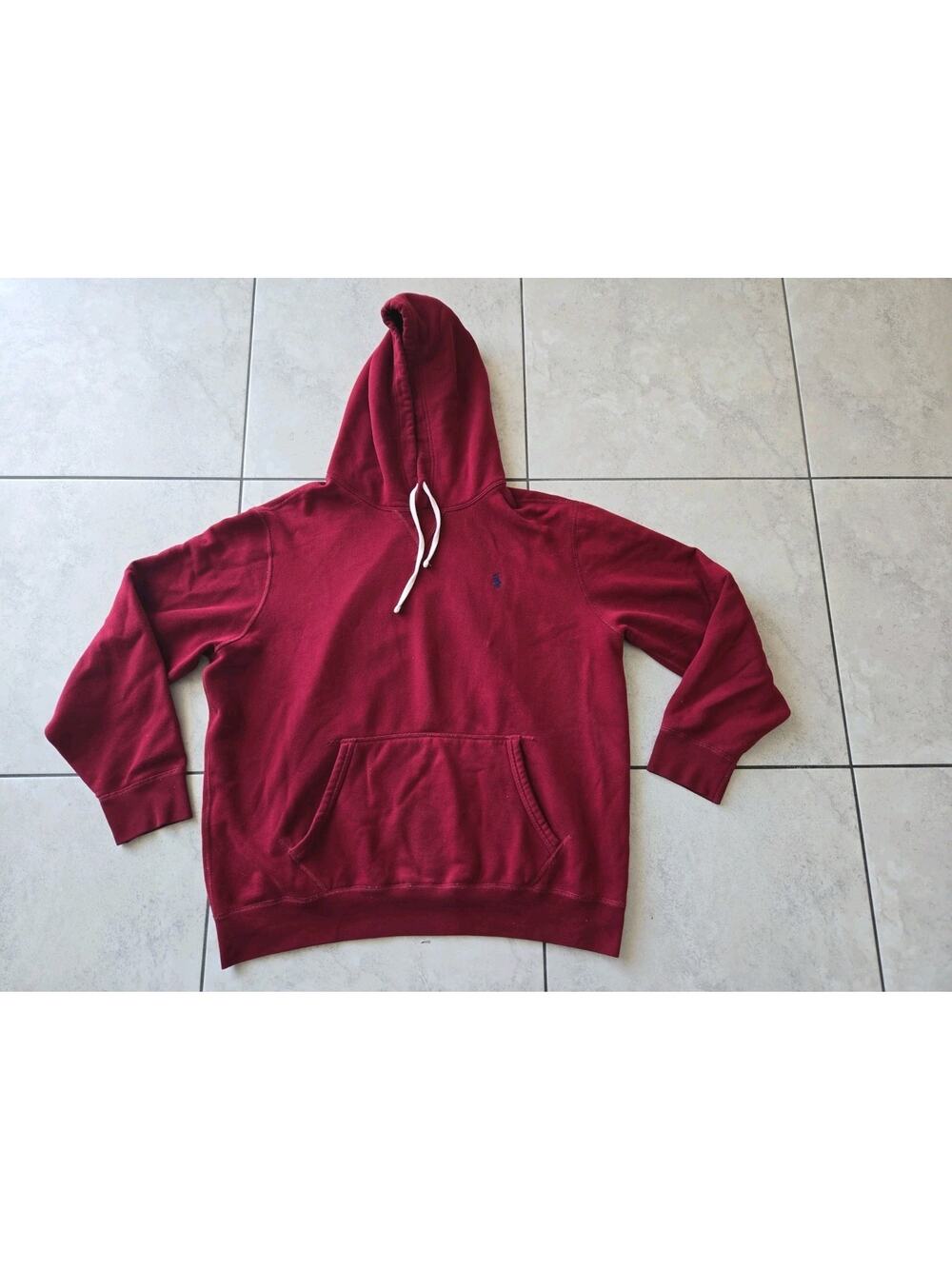 Polo Ralph Lauren Hoodie Mens Xl Red Sweatshirt Heavyweight Knit Pony